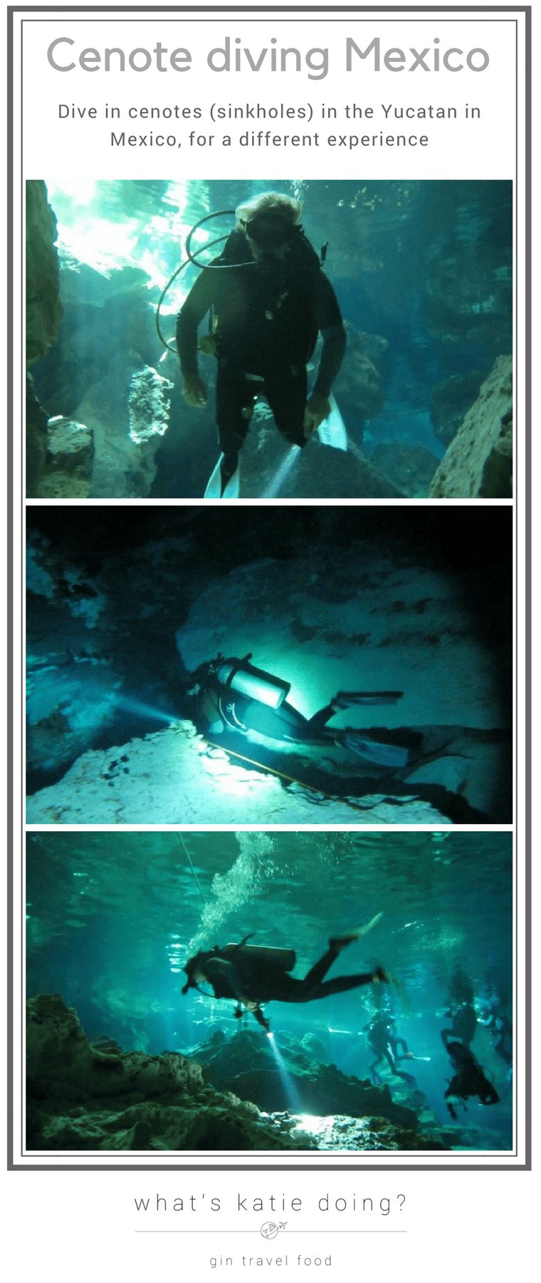 Cenote Diving Mexico image for Pinterest