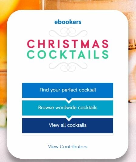 Christmas Cocktails with ebookers on What's Katie Doing? blog