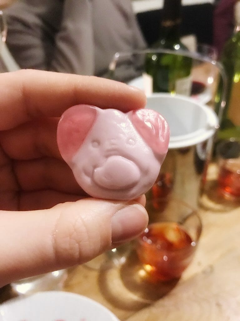 Close up of Perky pig sweetie