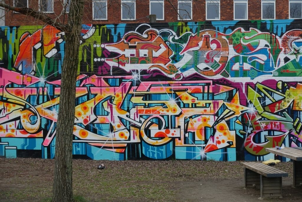 Another colourful graffiti wall