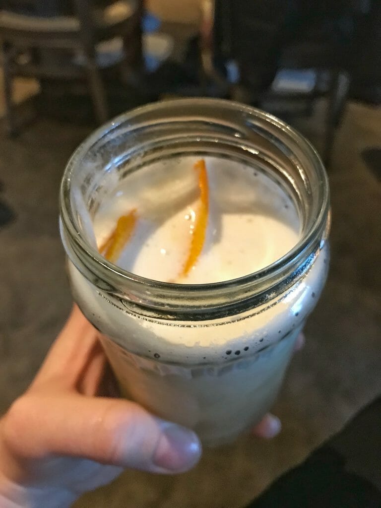 The Whisky Sour, served in a jam jar