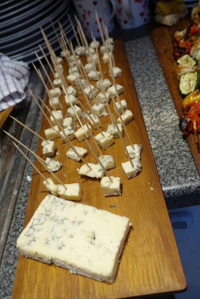 Blue cheese samples on board