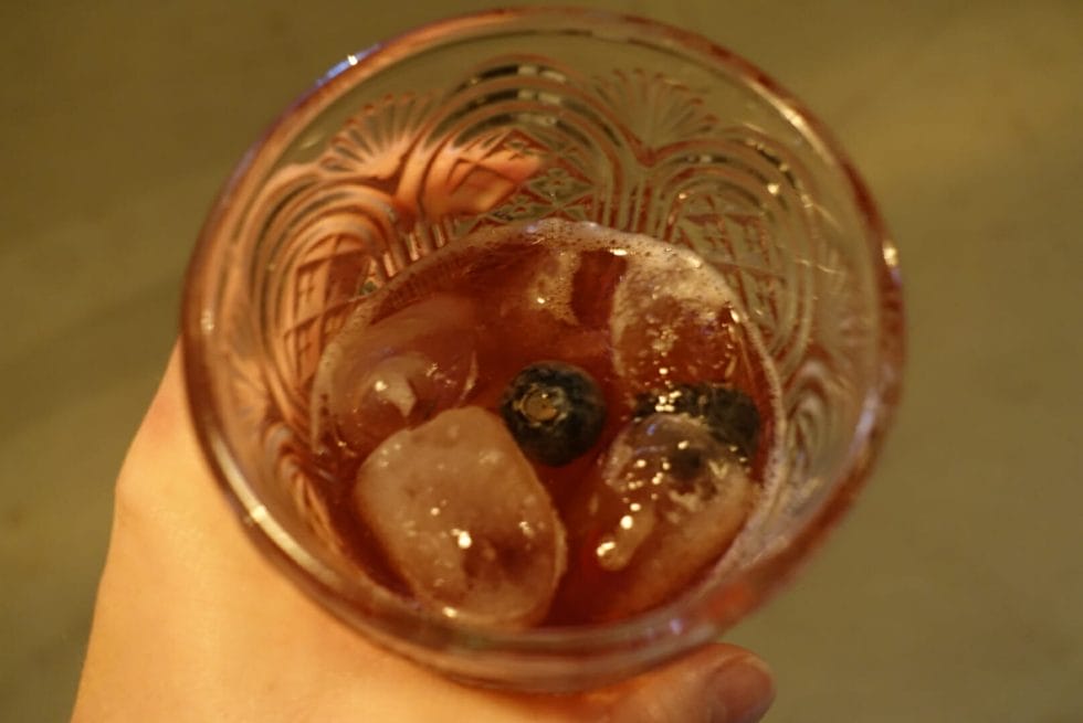 Close up of the cocktail