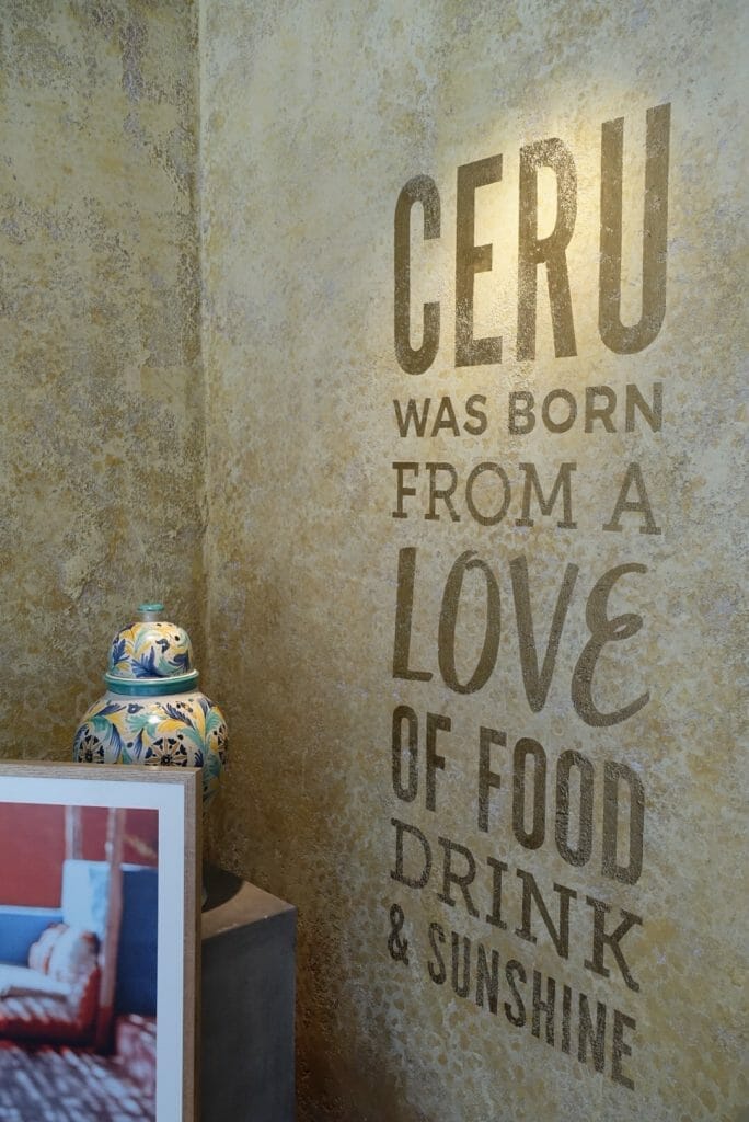 Ceru was born from a love of food drink and sunshine