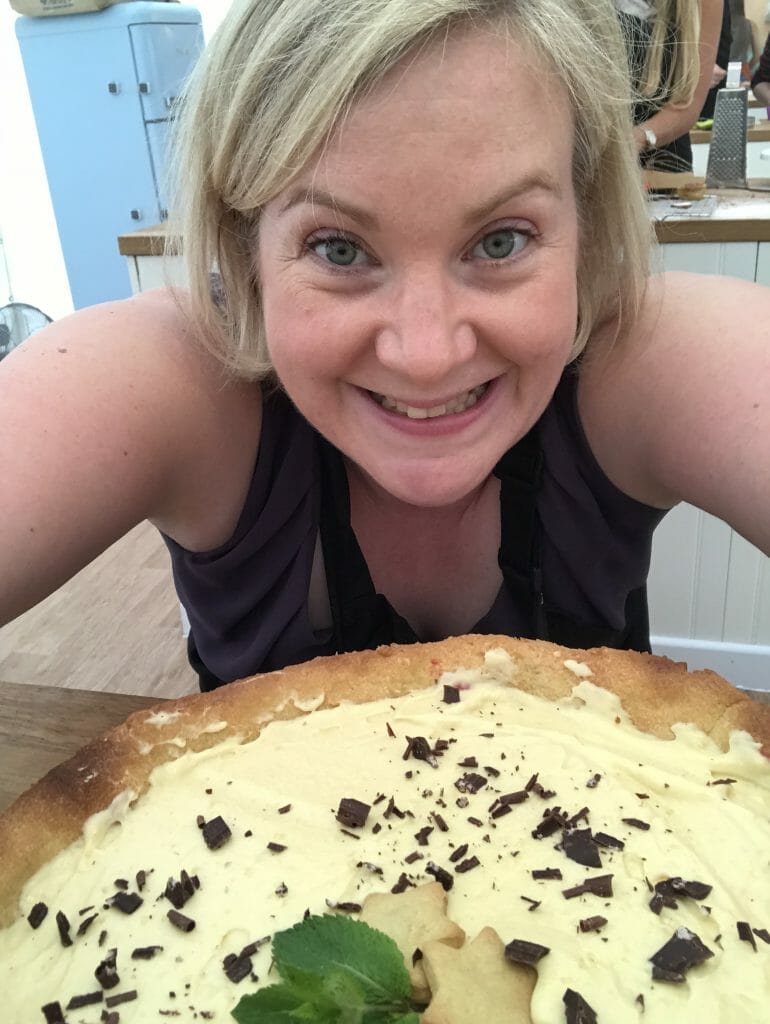 Me and the filled custard tart