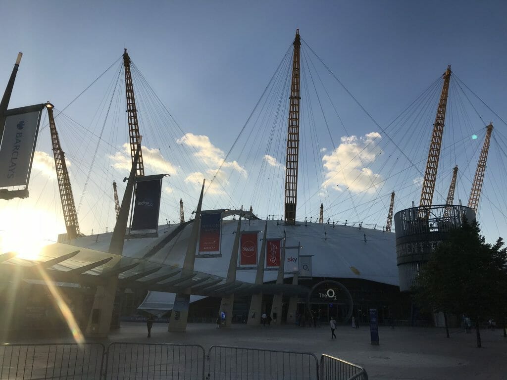 The O2 arena from ground level