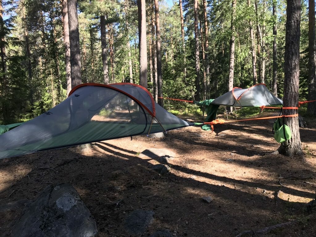 Our tent camp in the morning
