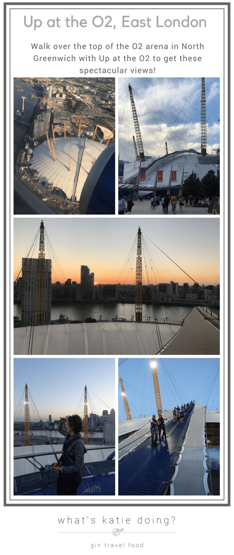 Up at the O2 - walking over the O2 Arena