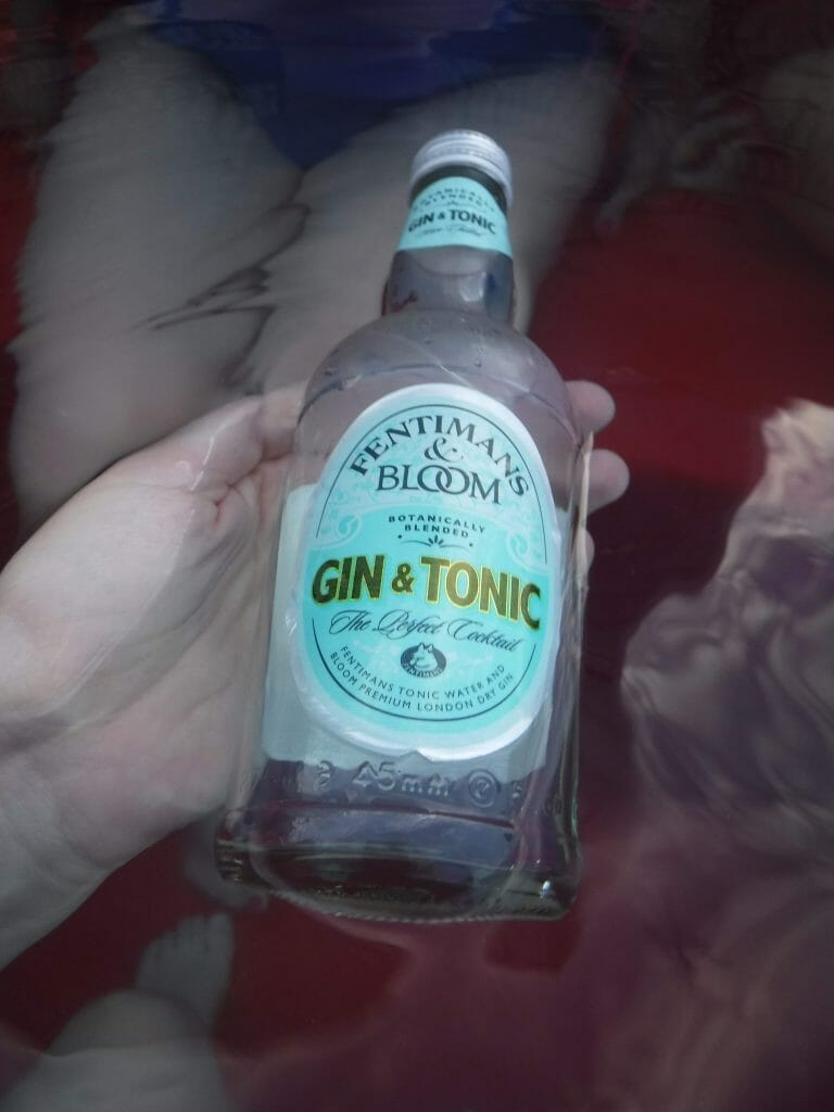 Fentimans tonic and Bloom gin pre-mixed bottle
