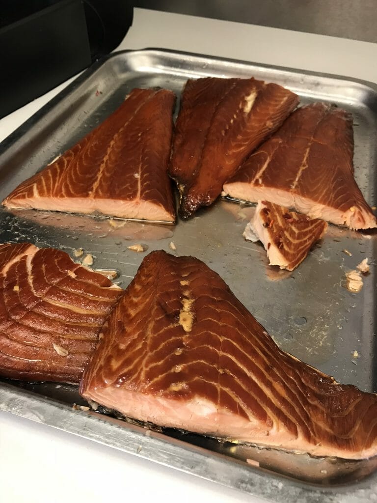 The hot smoked salmon!