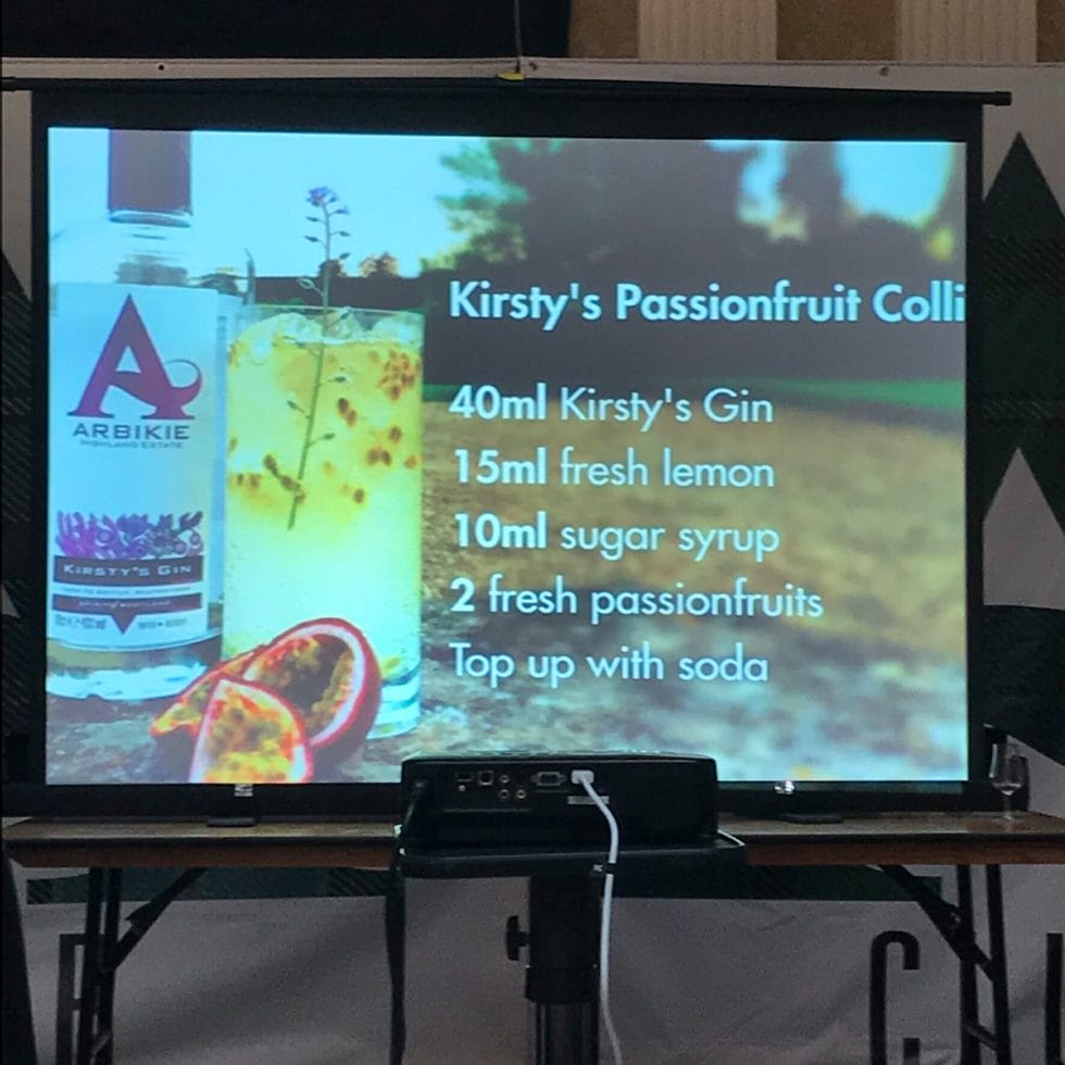 Recipe projected for Kirsty's Passionfruit Collins