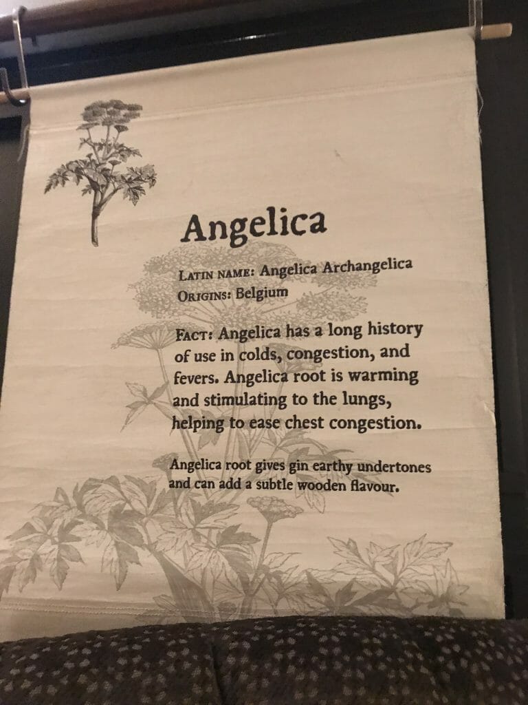 Information on angelica hanging in the tour room