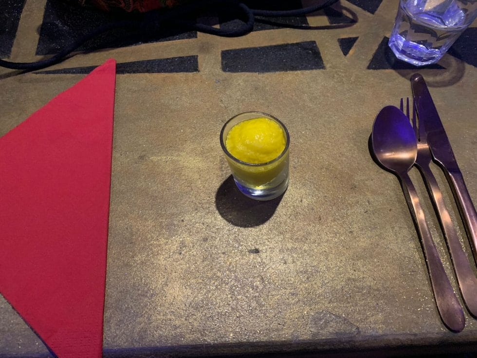 Small but perfectly formed - the limoncello jelly/foam shot