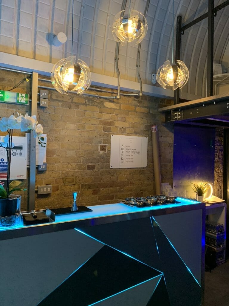 Futuristic Neosight reception area