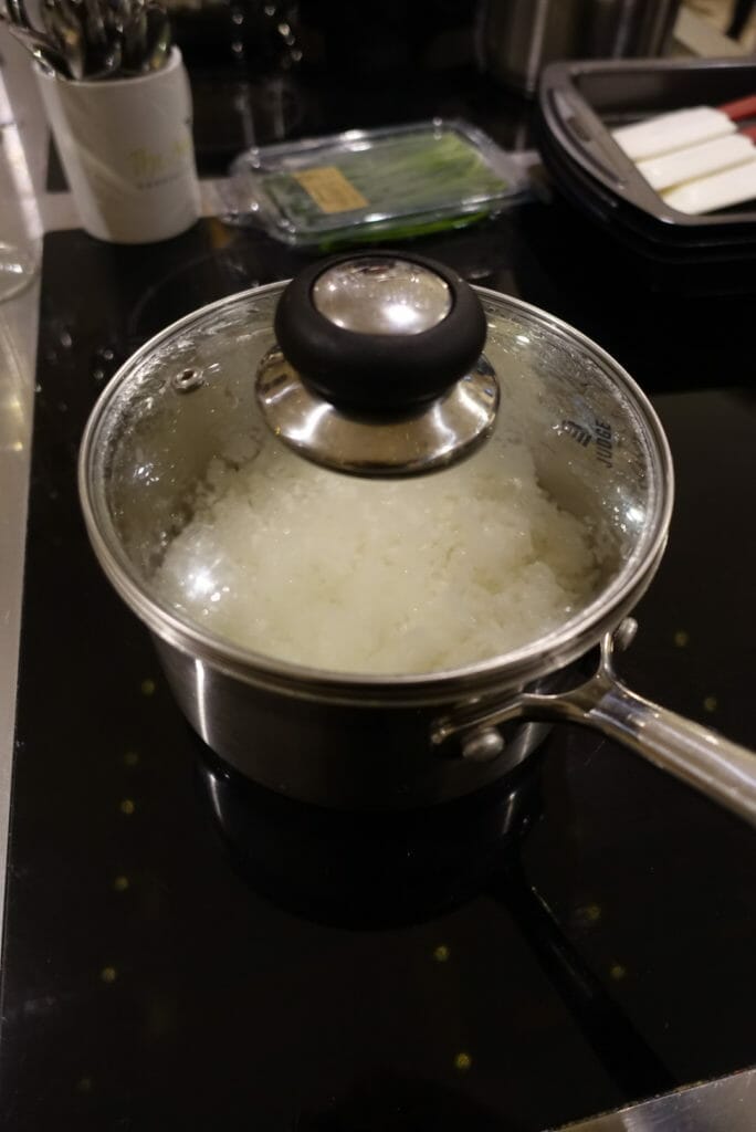 My rice pot on the hob