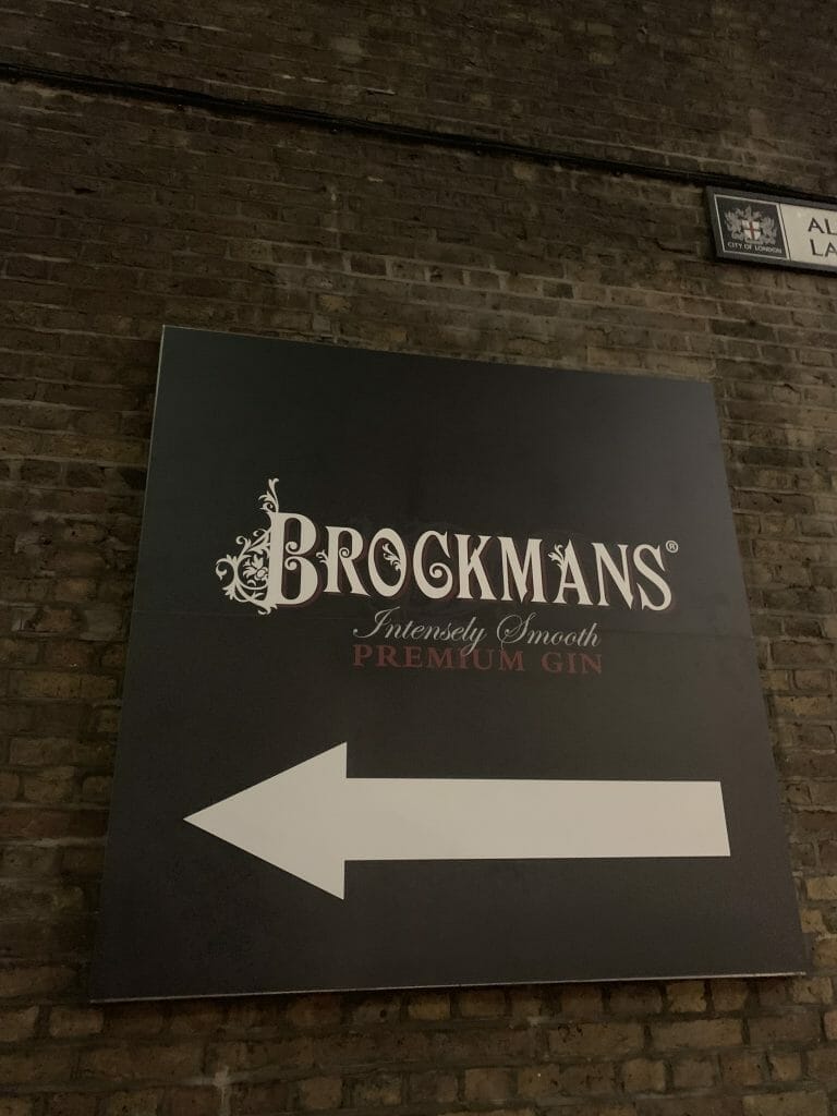 Brockmans Gin sign