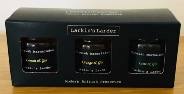 Gin marmalades from Larkin's Larder on What's Katie Doing? blog