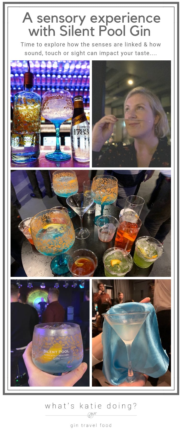 A sensory experience with Silent Pool gin on What's Katie Doing? blog. Time to explore how the senses impact each other in the world of gin!