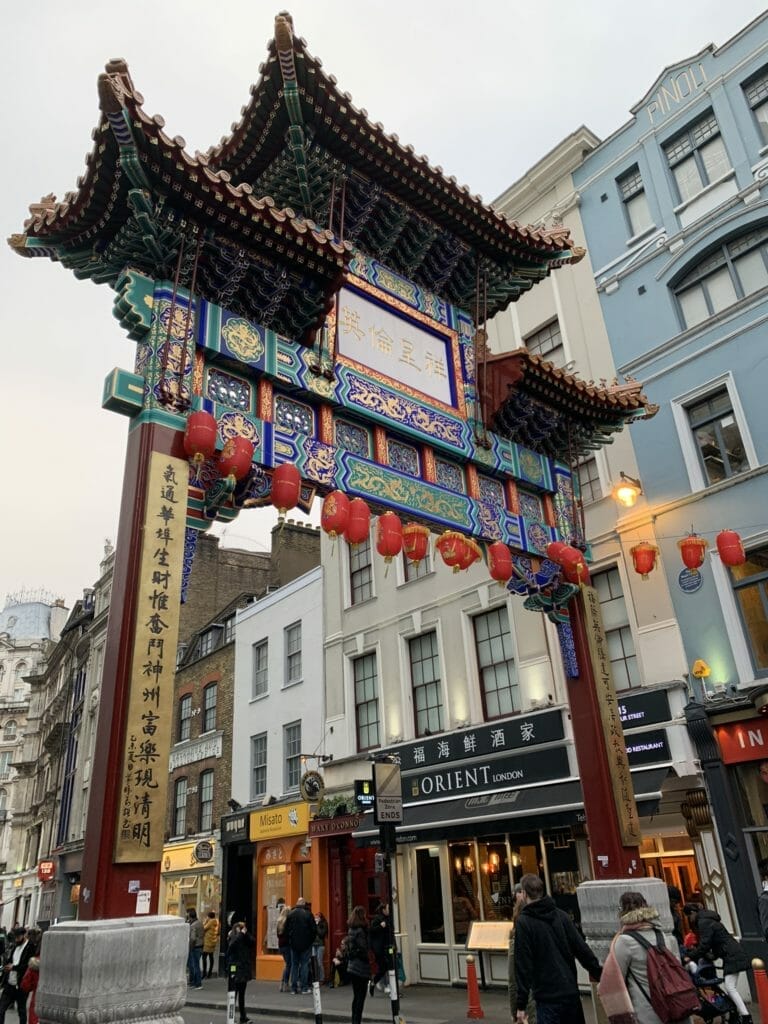 The newest and fanciest of the China Town gates 