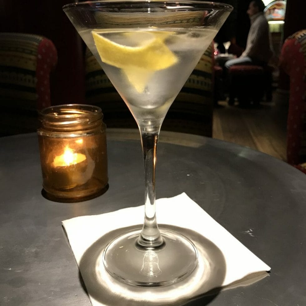 A Vesper martini, created by Ian Fleming in the James Bond books