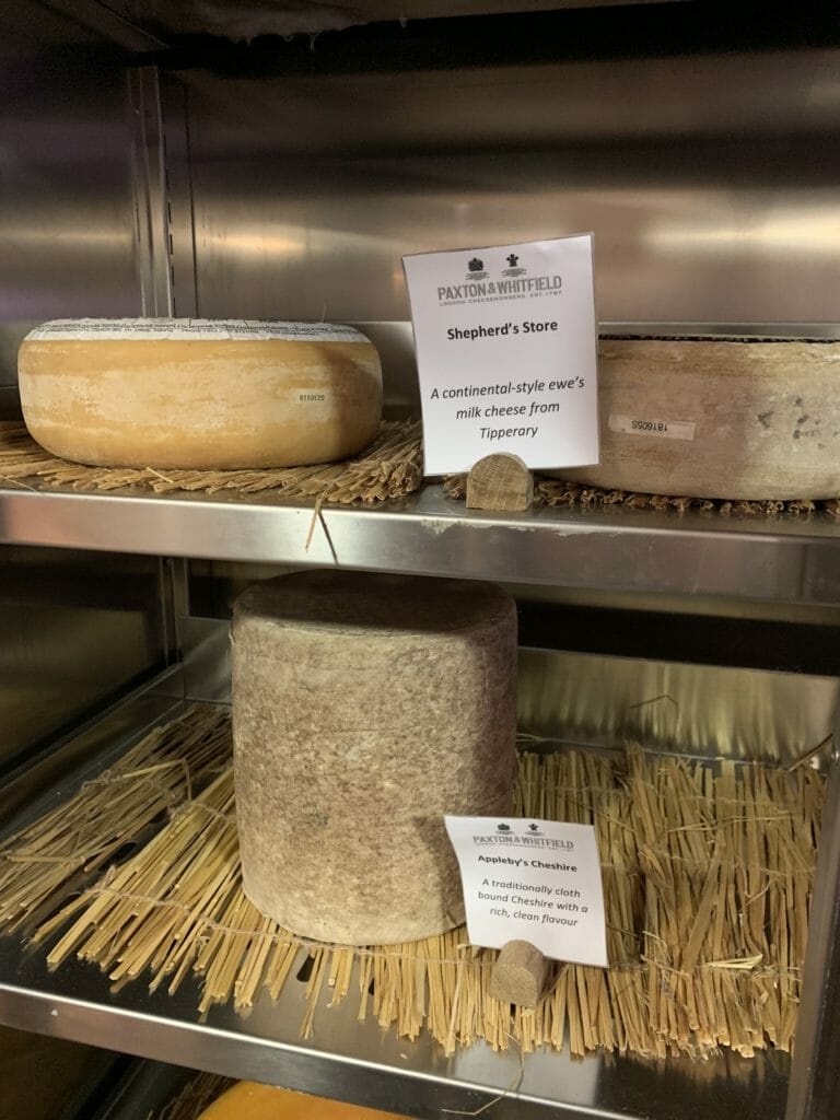 Special cheeses stored in the cheese fridge