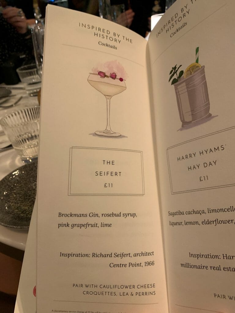 The illustrated cocktail menu