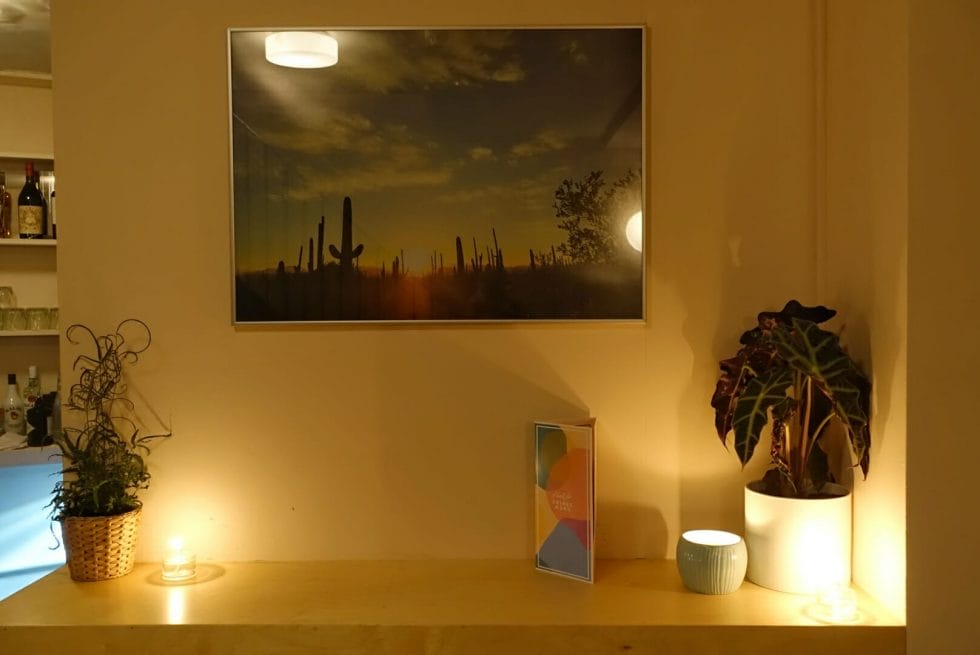 Cactus picture hanging on the wall