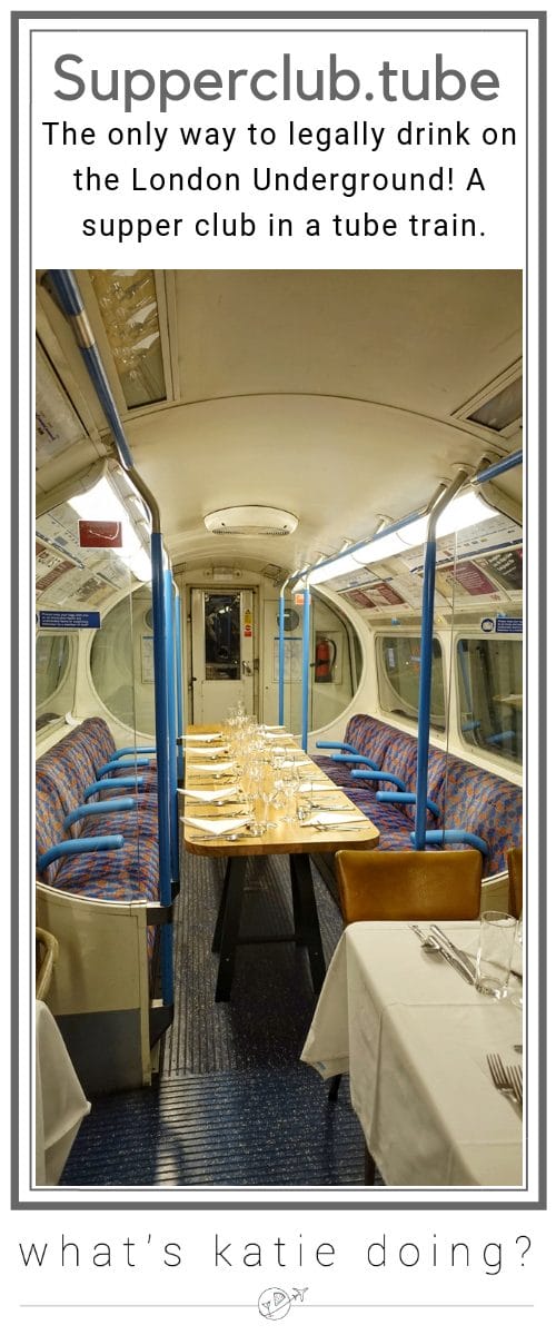 Supperclub.tube - the only way to legally drink on London's Underground & a great supper club too!