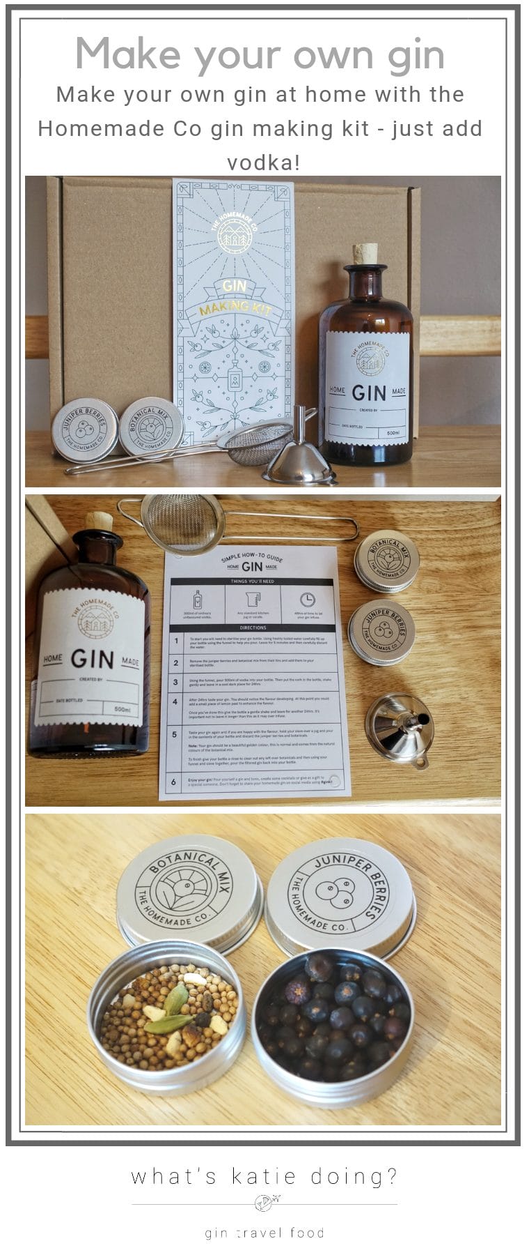Infuse your own gin with the gin making kit from Homemade Co