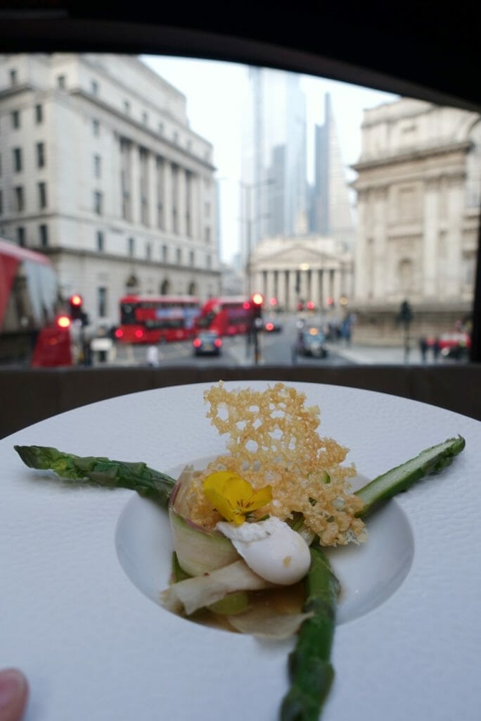 Asparagus with the City of London behind