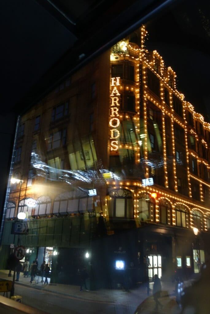 The lights of Harrods department store