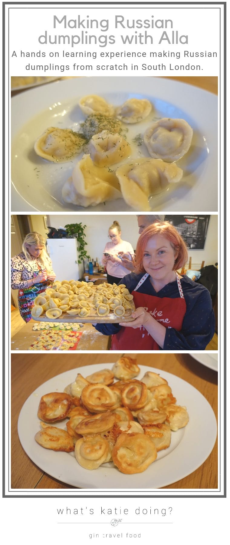 Making Russian dumplings with Alla on What's Katie Doing? blog