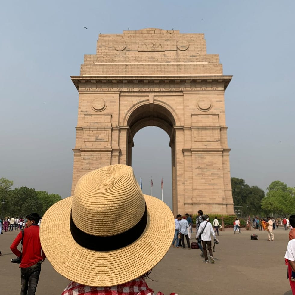 Hat in front of India gate in Delhi