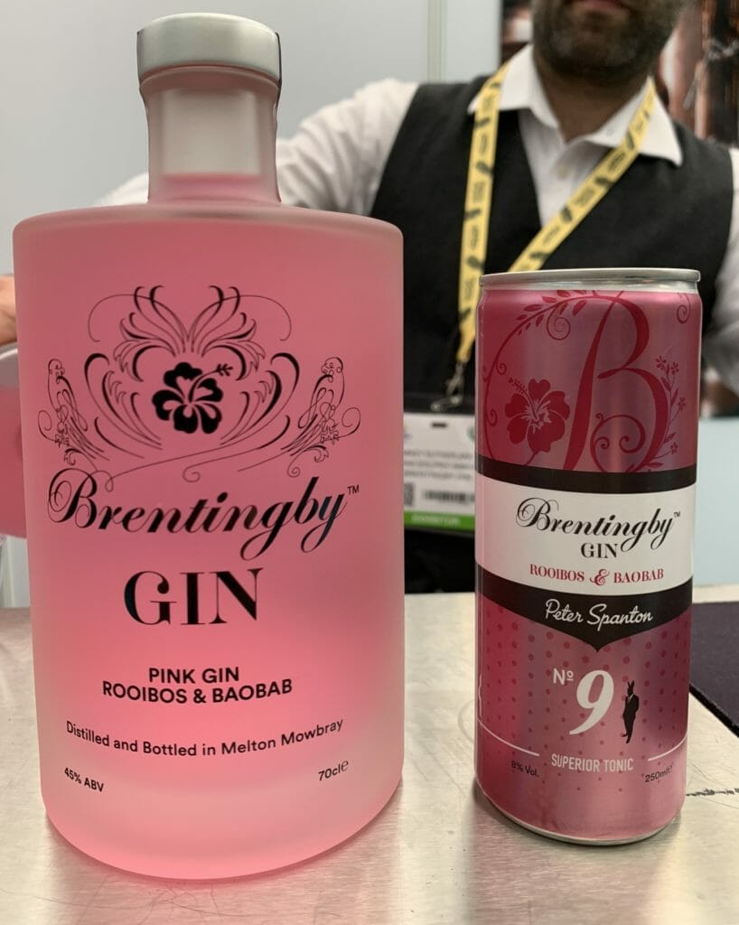 Brentingby Pink gin and the pre-mix gin and tonic in a tin