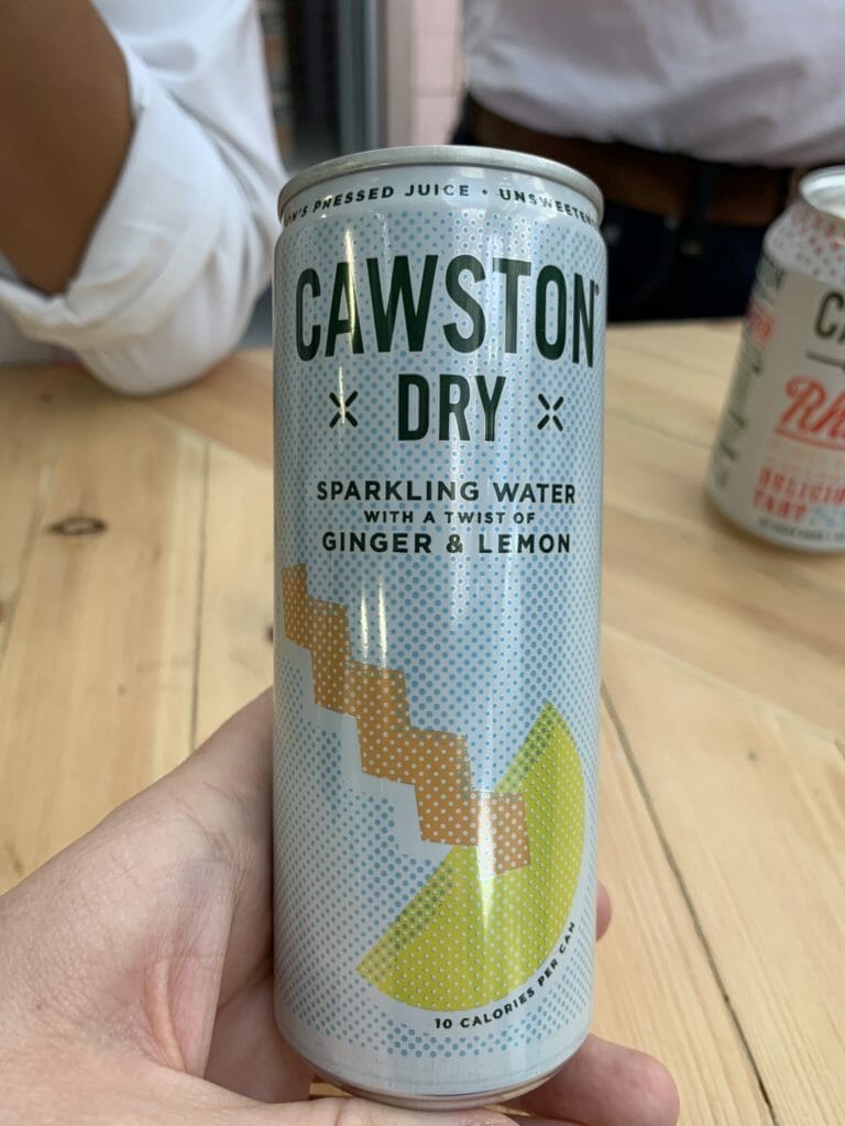 Cawston Dry sparkling water with a twist of ginger and lemon