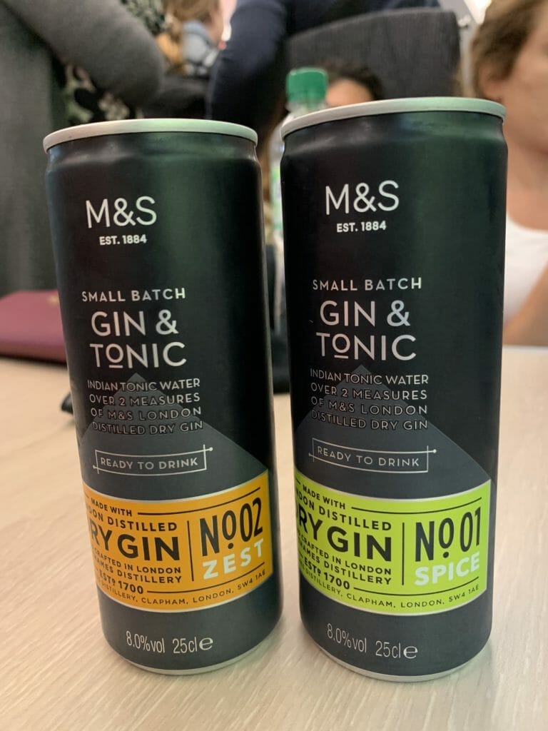 M&S craft gin tins