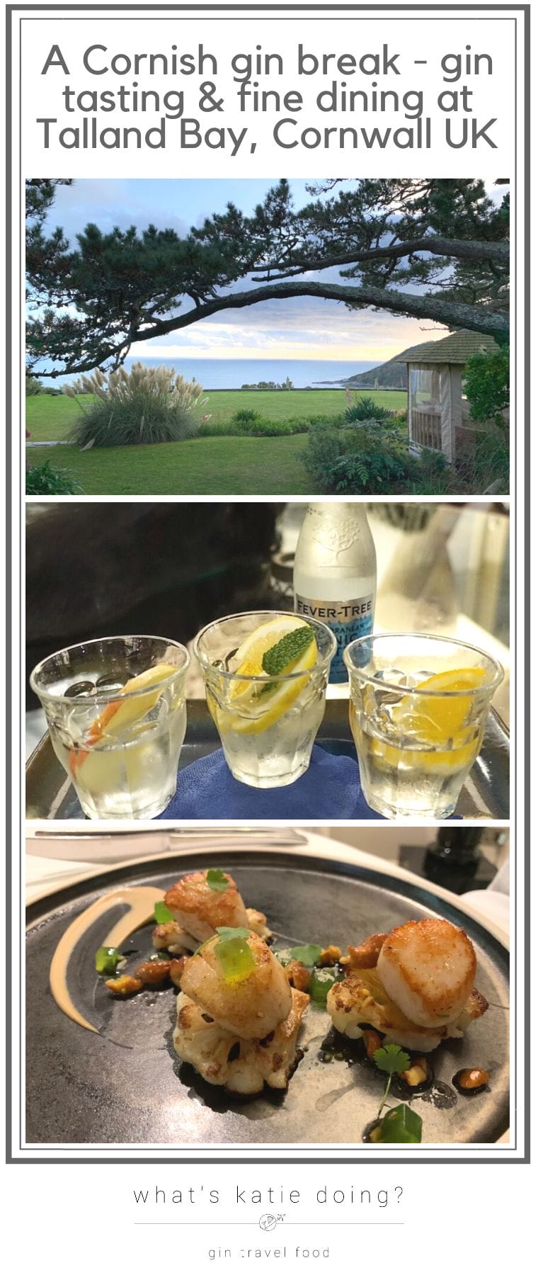 A Cornish gin break - gin tasting & fine dining at Talland Bay Hotel, Cornwall UK