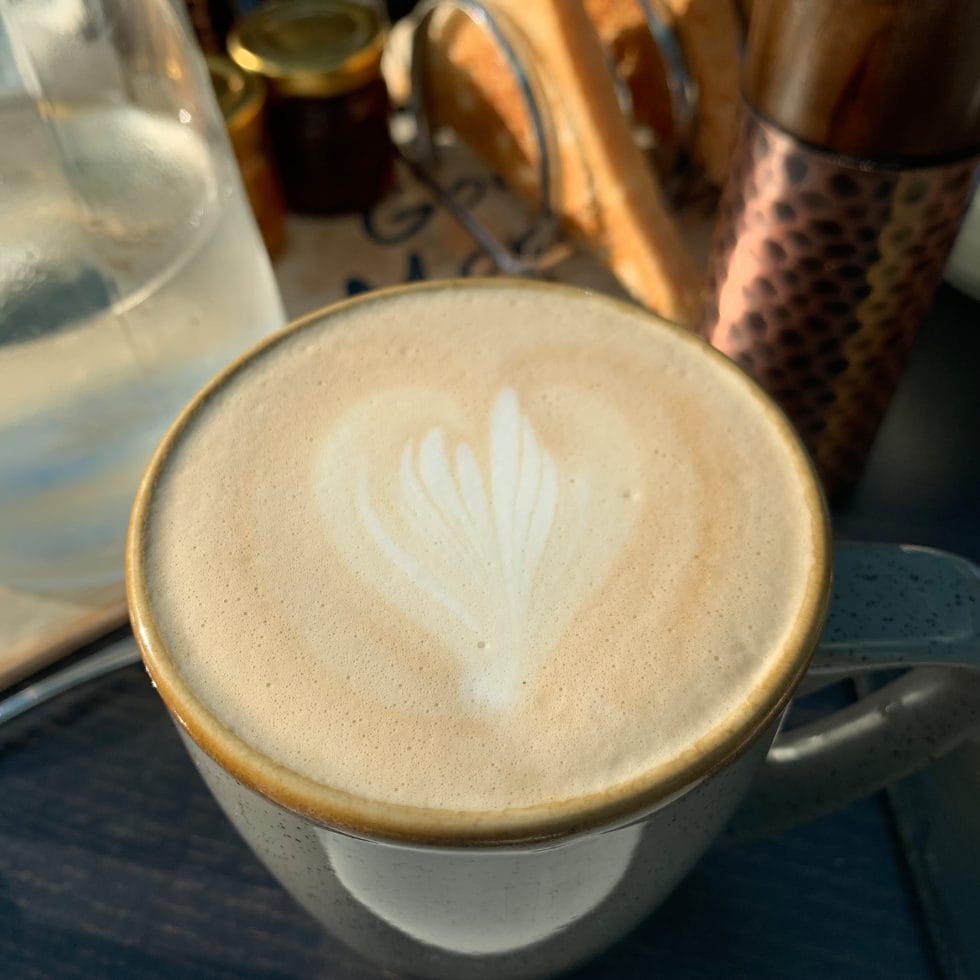 Latte with heart on top