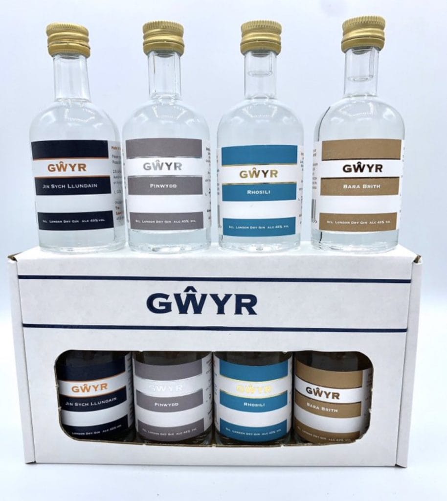 Gwyr (Gower) gin miniature set