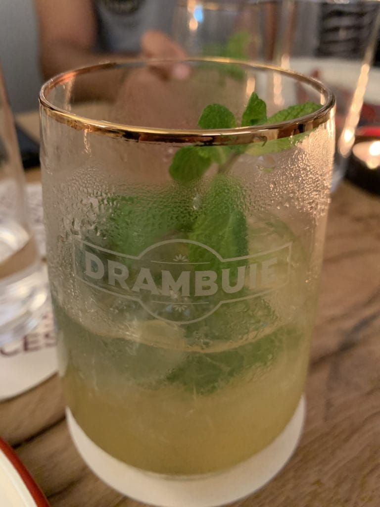 Drambuie branded glass