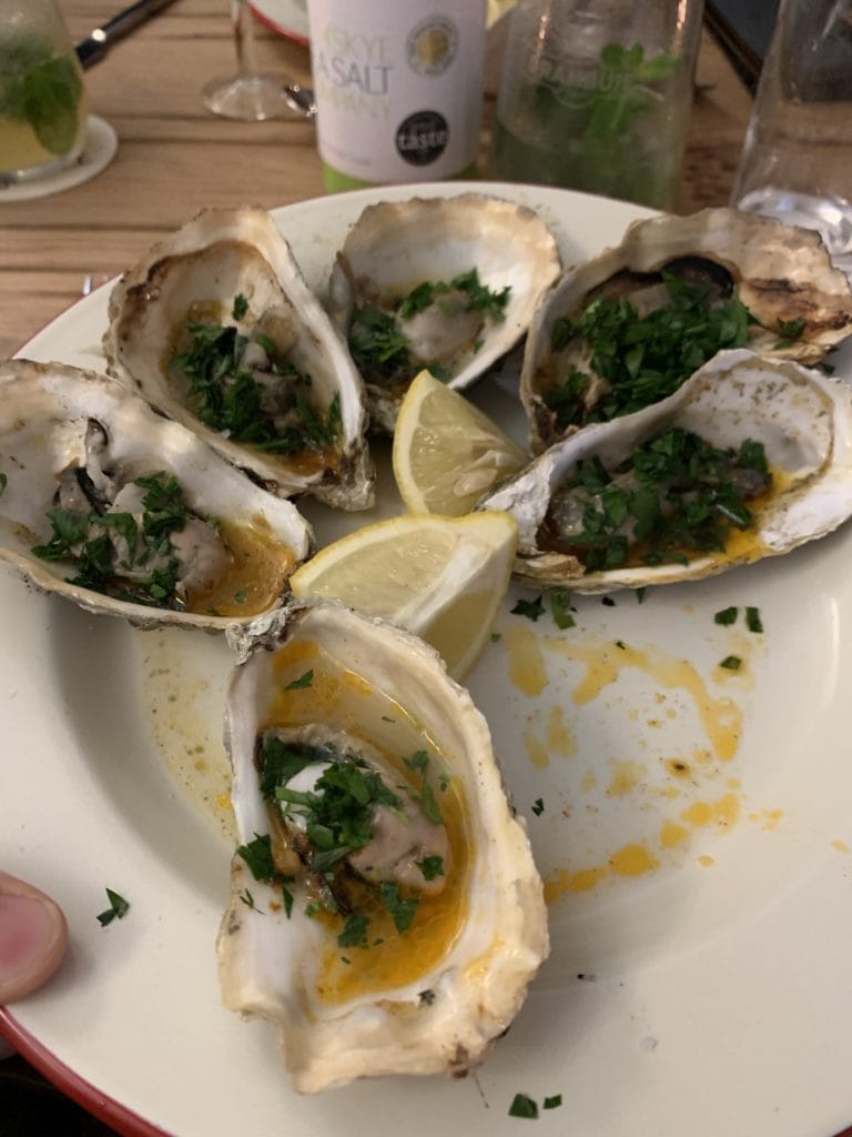 Plateful of oysters