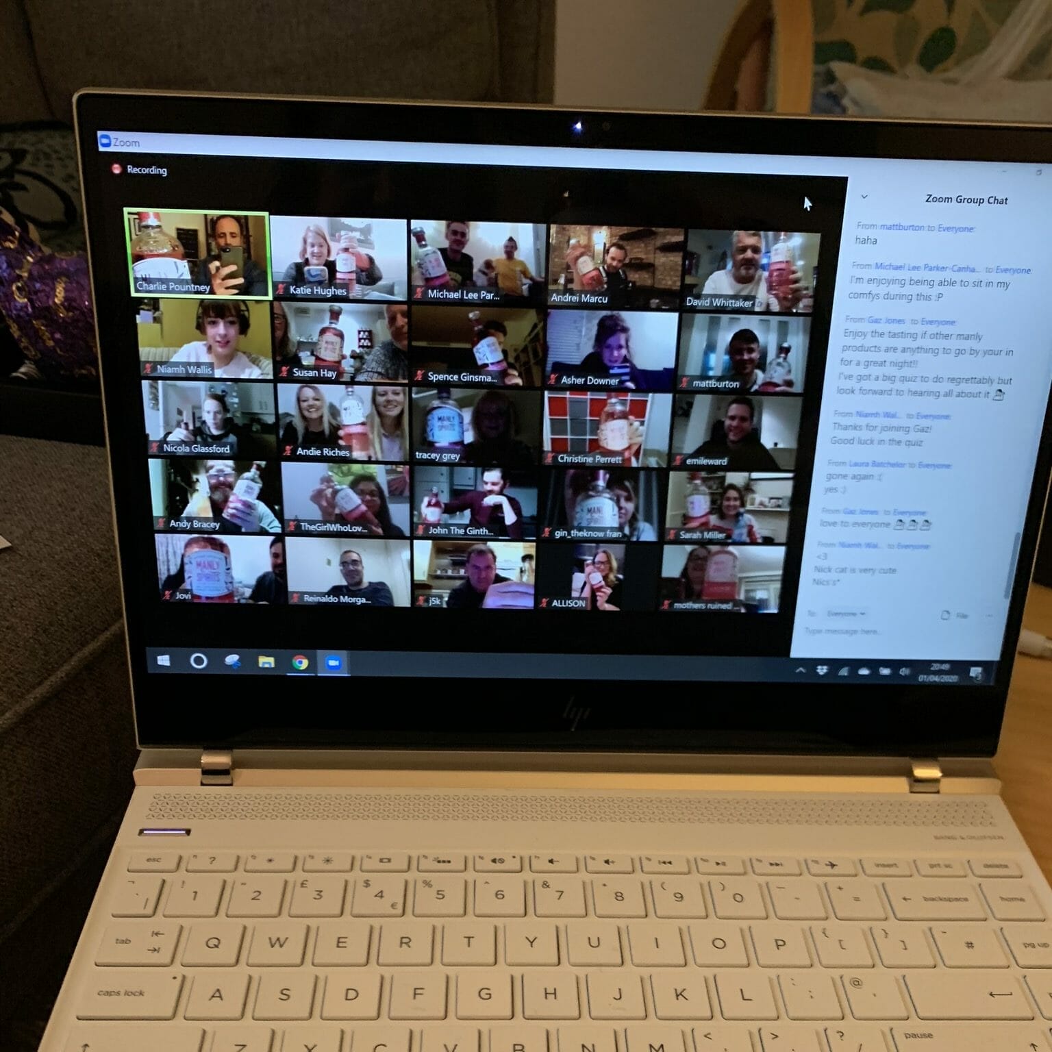 Online gin tasting Boutique Bar Brands What's Katie Doing?