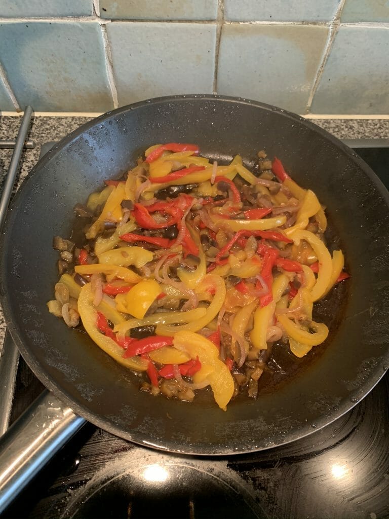 Cooked 'stewed' peppers & veggies