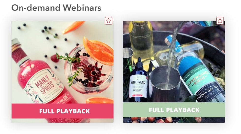 On demand webinars - Manly Spirits Lilly Pilly gin and Greensands Ridge dry gin