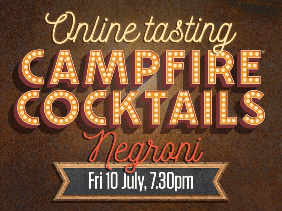 Campfire Cocktails at home - negroni night - from Puddingstone Distillery