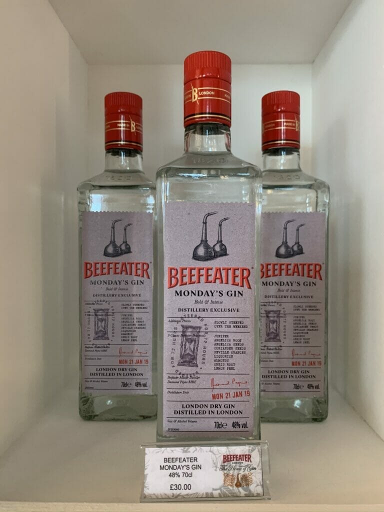 Beefeater Monday's gin - a distillery exclusive