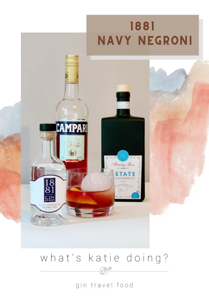 1881 Distillery Navy Negroni cocktail