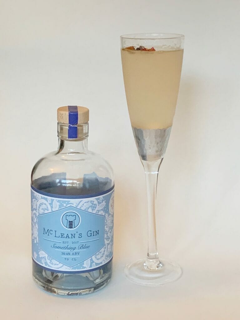 McLeans Gin Something Blue French 75 Champagne cocktail
