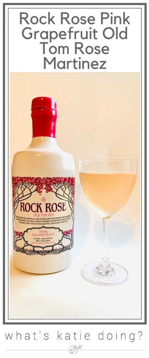 Rock Rose Pink Grapefruit Old Tom Rose Martinez cocktail