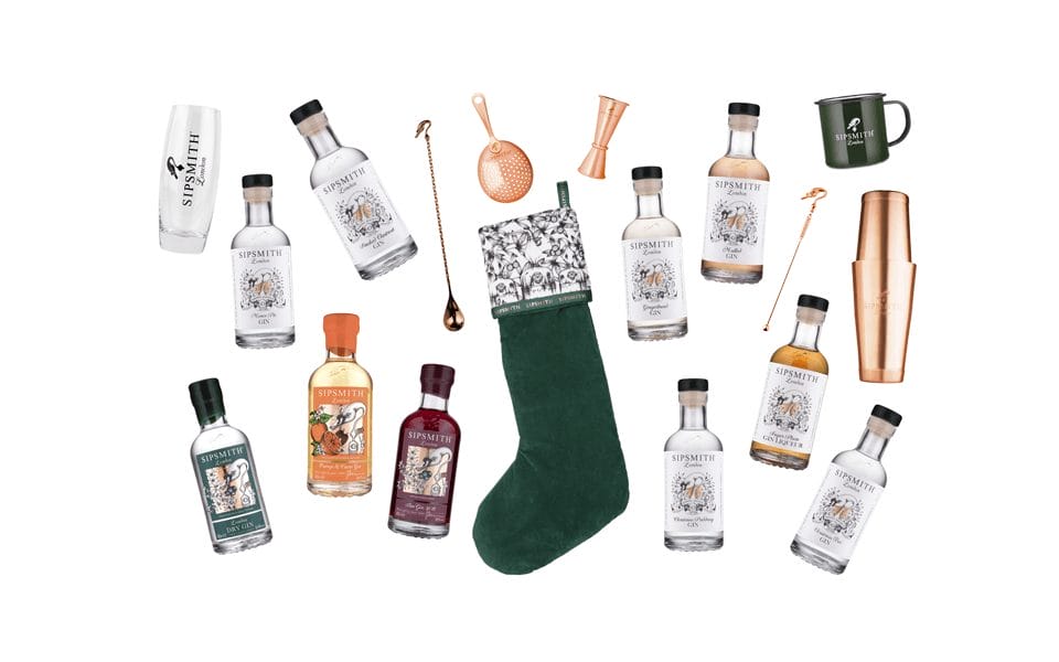 Sipsmith build your own stocking with a selection of the items you can stuff it with